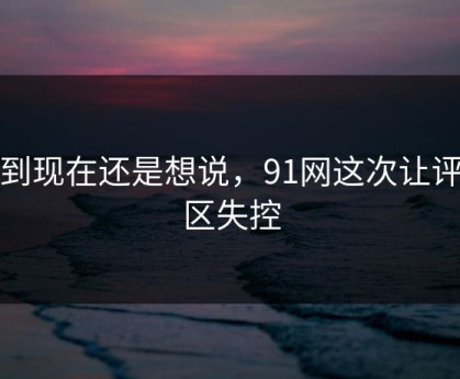 忍到现在还是想说，91网这次让评论区失控