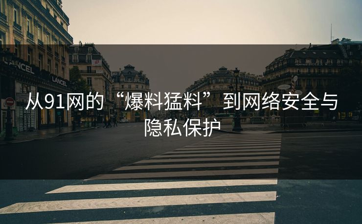 从91网的“爆料猛料”到网络安全与隐私保护